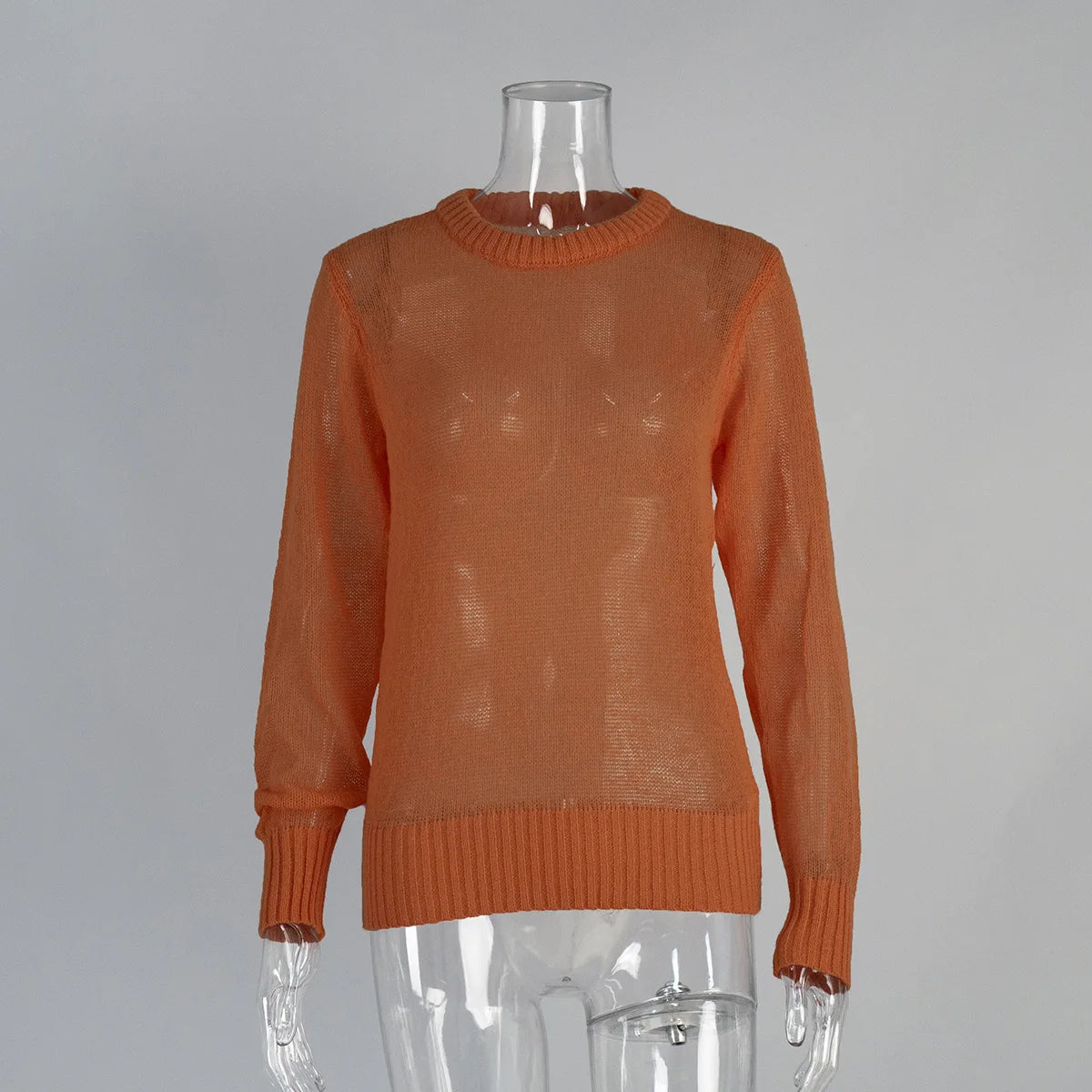 Round Neck Knit Pullover Sweater Top