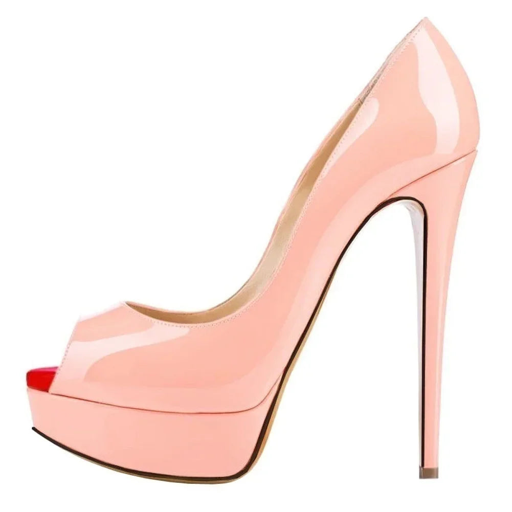 Ultra-High Platform Peep Toe Pumps