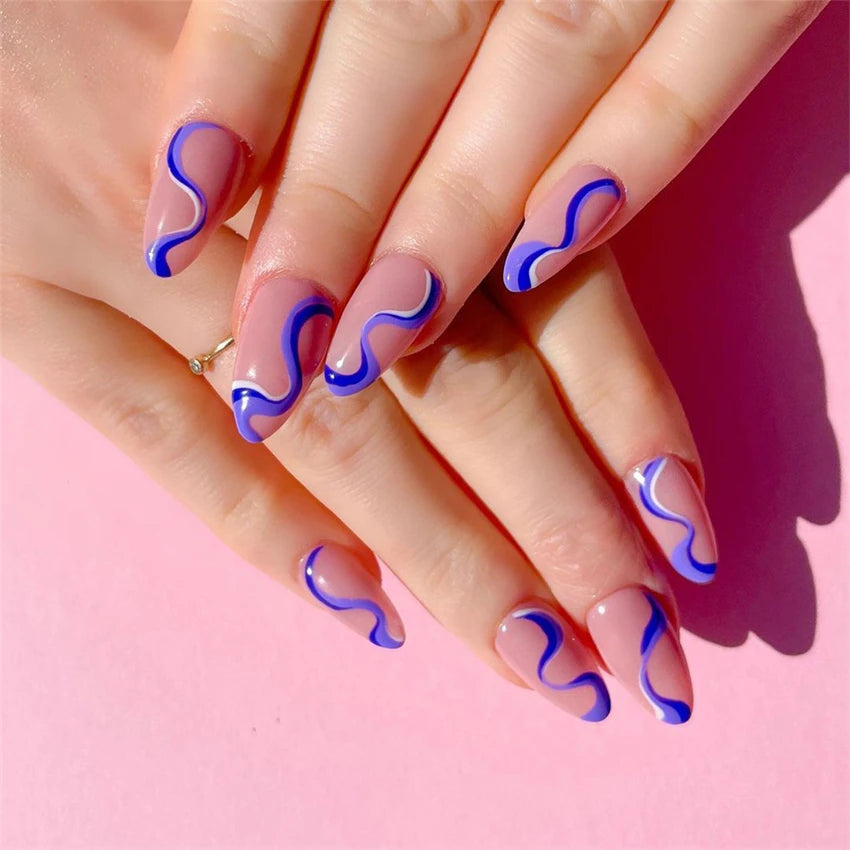 24Pcs/Set Simple Pure Desire Pink Wearing False Nails