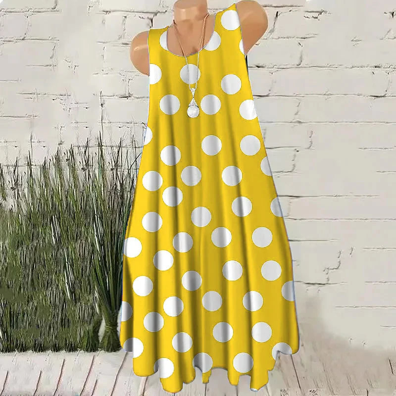 Round Dot Pattern Summer Mini Dress