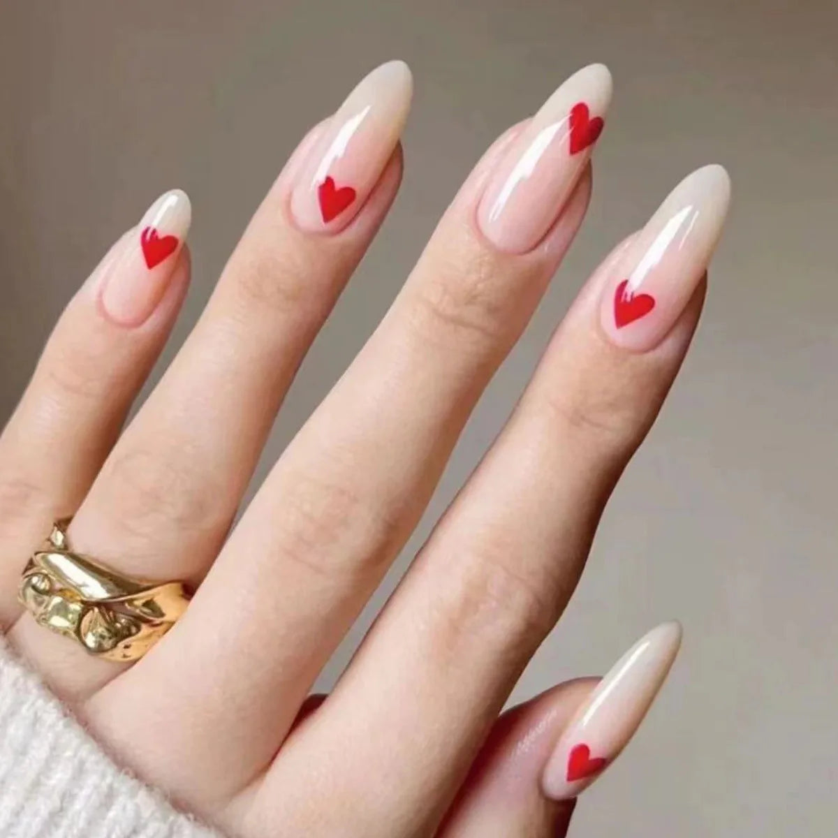 24Pcs/Set Simple Pure Desire Pink Wearing False Nails