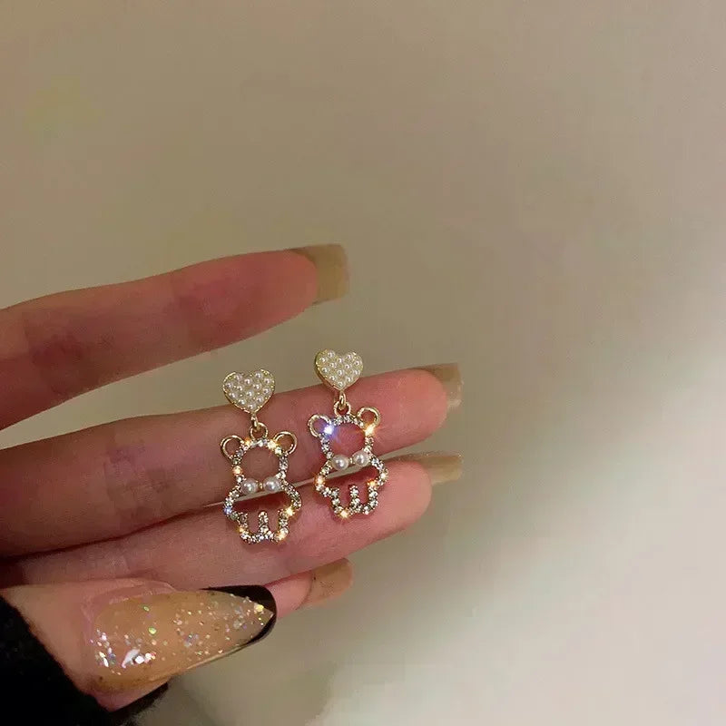 New Geometric Rhombus Luxury Opal Earrings – Modern Sparkle for Every Moment