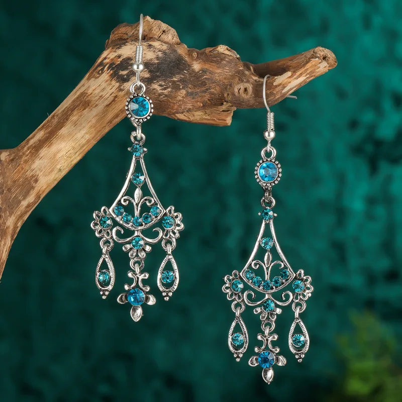 New Bohemian Multicolor Rhinestone Crystal Earrings