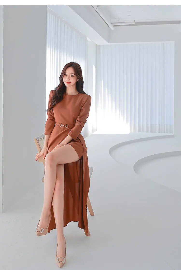 2023 Autumn Sexy Split Sheath Long Dress