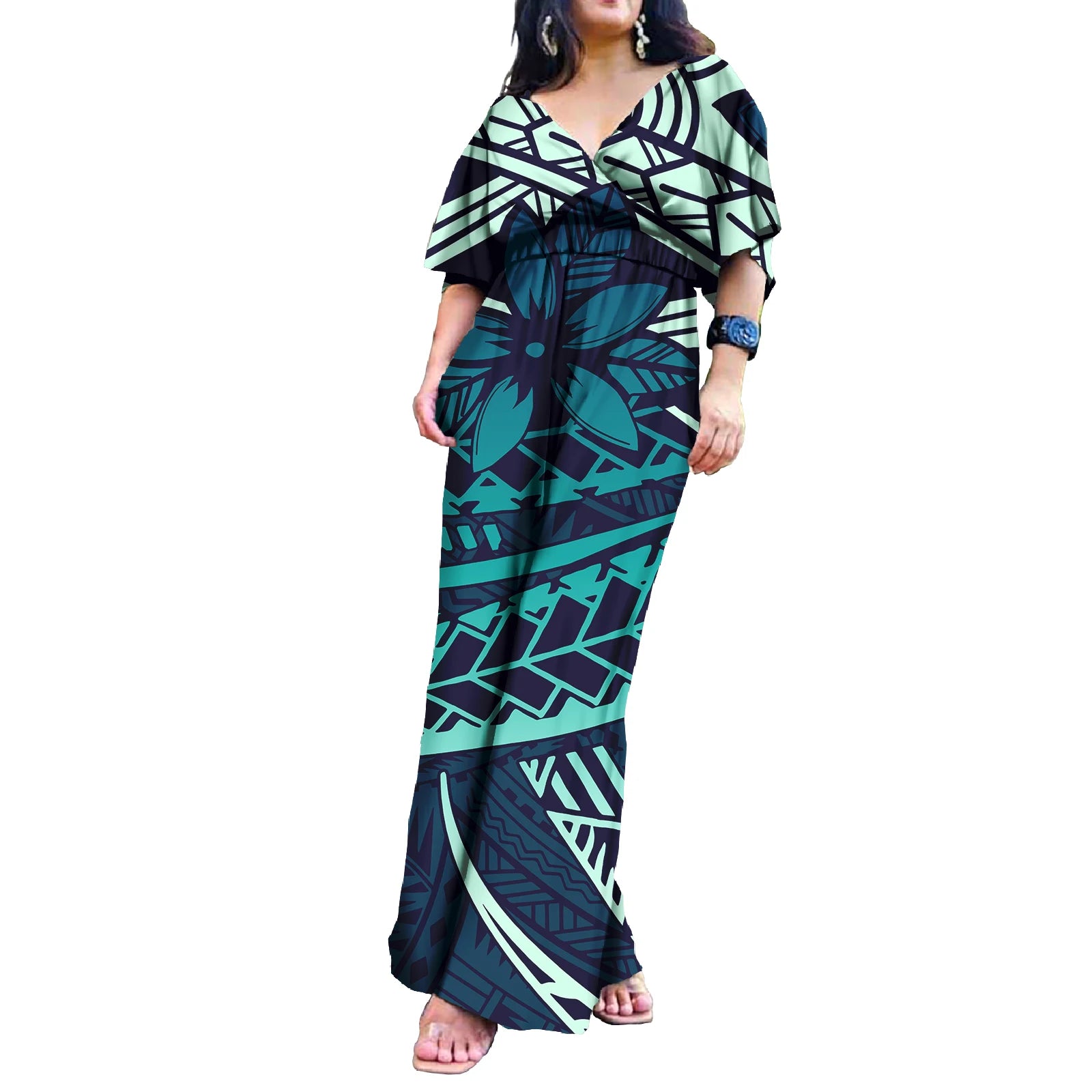 Island Style Hawaii Floral  Polynesian Jumpsuits