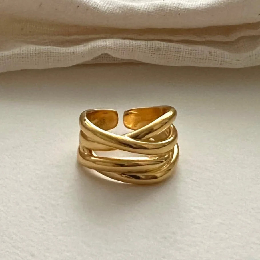 925 Sterling Silver Twisted Open Ring