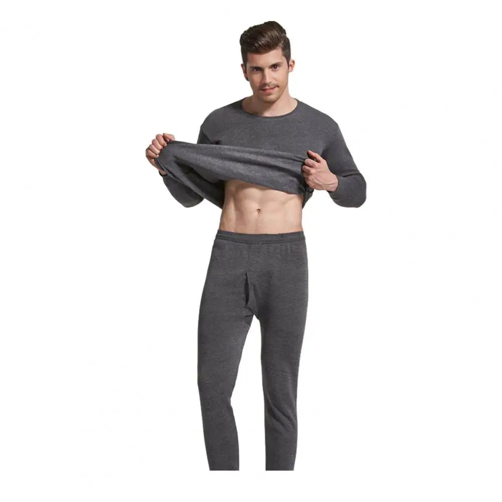 2 Pcs/Set Winter Pajamas Men Thermal Underwear Set