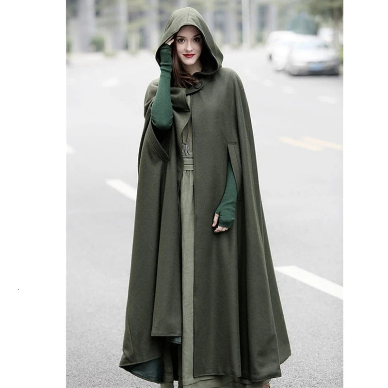 Cosplay Vintage Medieval Gothic Hooded Cloak