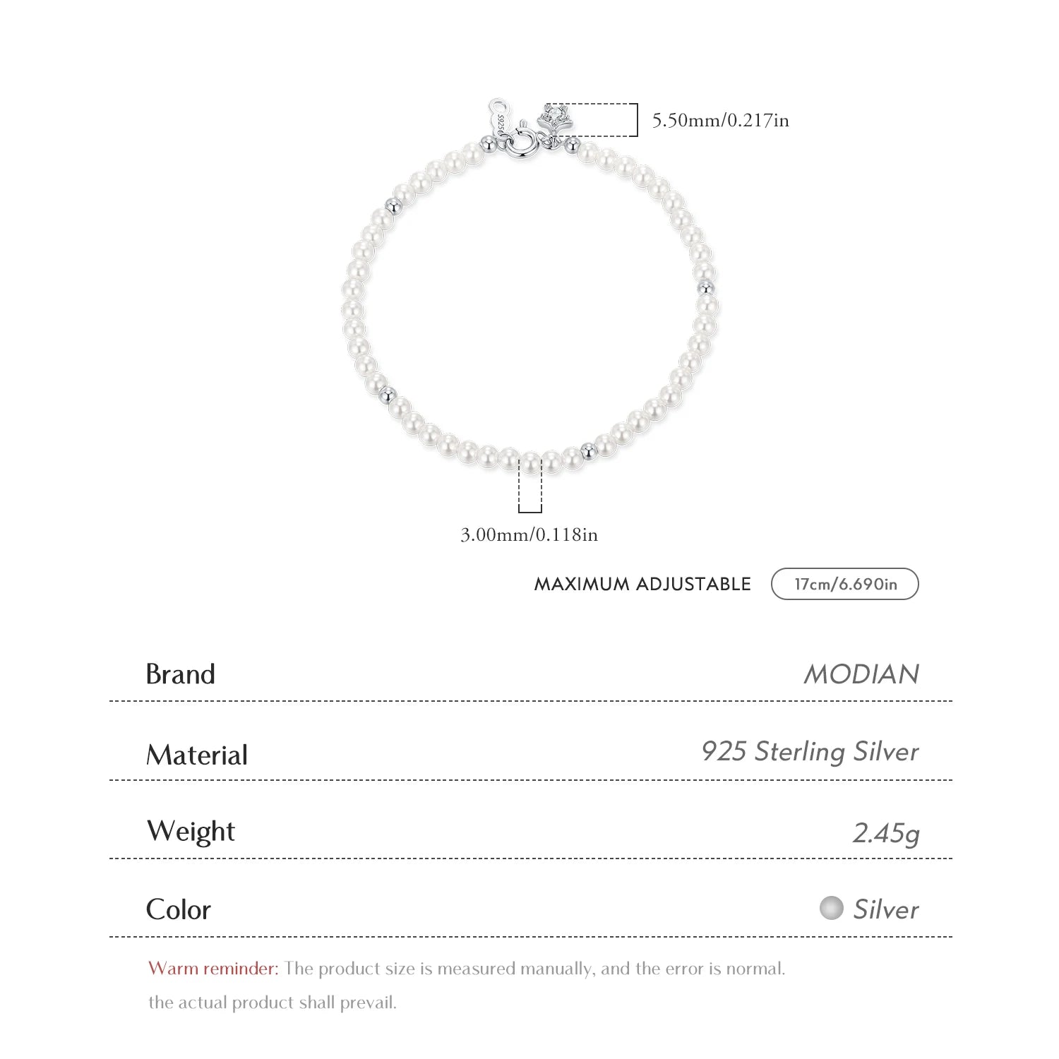 Elegant Pearl & Star Bracelet