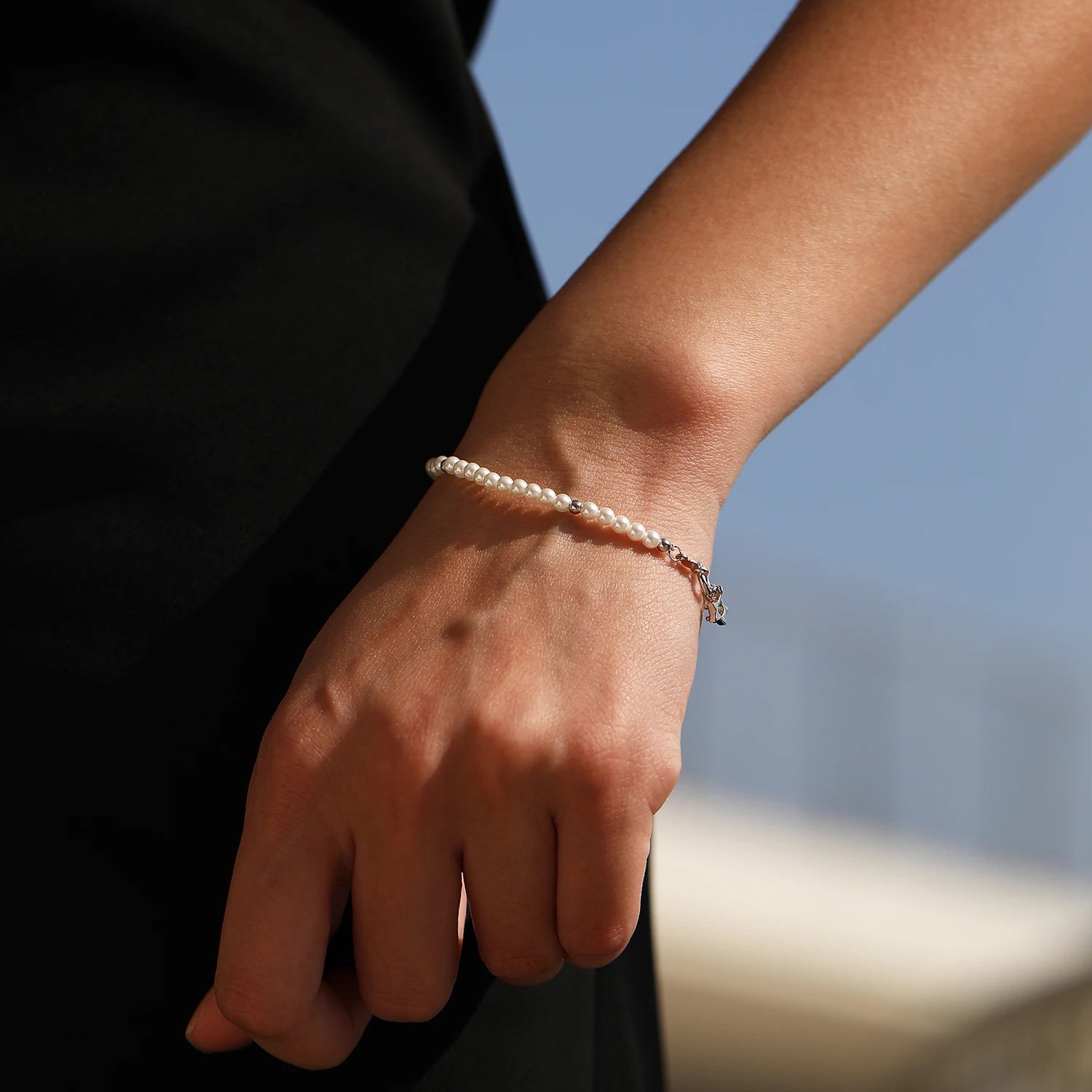 Elegant Pearl & Star Bracelet