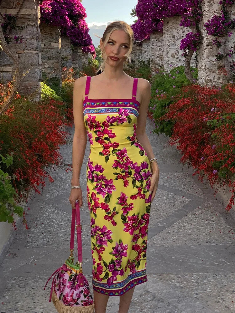 Floral Print Midi Dress