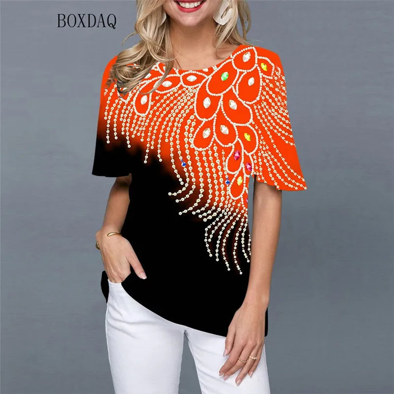 Fashion 3D Print Summer Street Style T‑Shirt