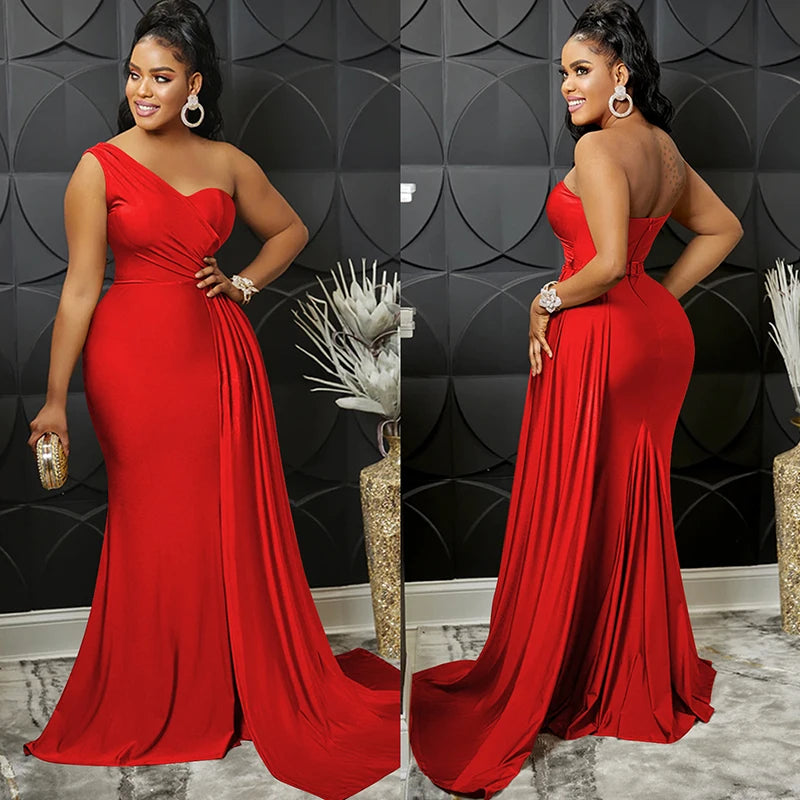 Sexy One Shoulder Elegant Evening Dresses