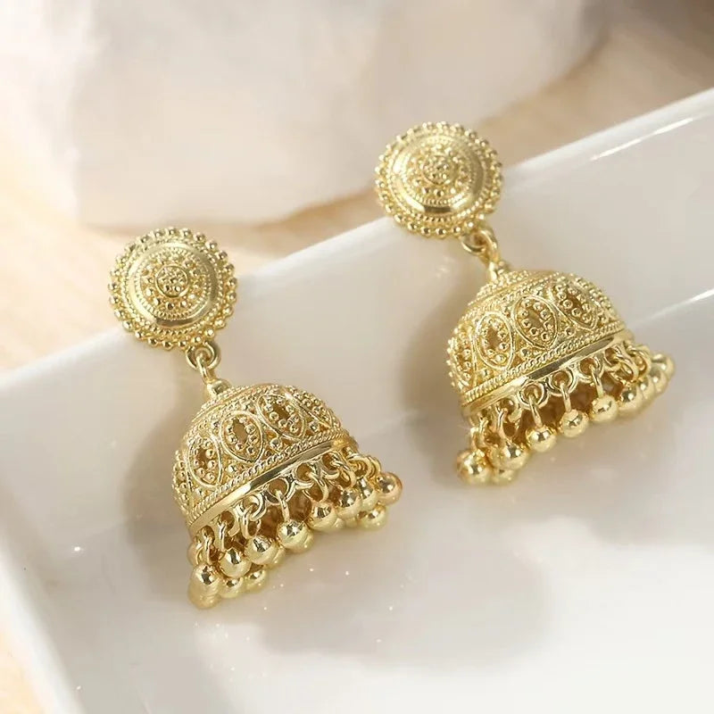 Unique Bell Design Drop Earrings