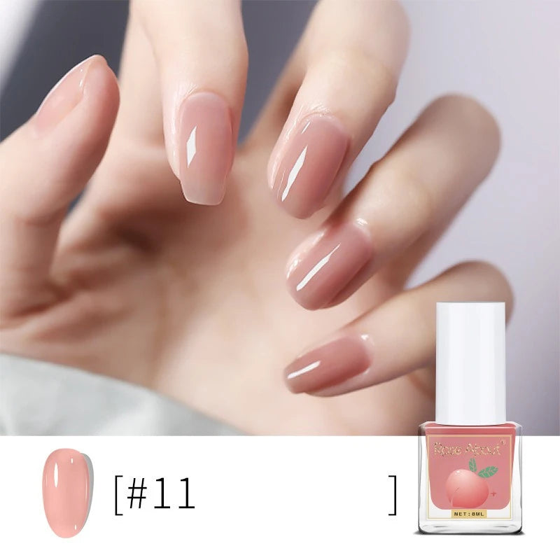 Water-Based Peel-Off Shiny Top Coat – No UV Lamp, Long-Lasting, Gentle Natural Nail Care
