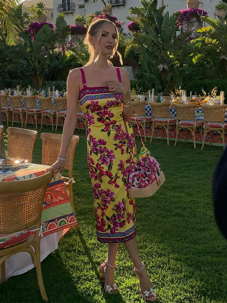 Floral Print Midi Dress