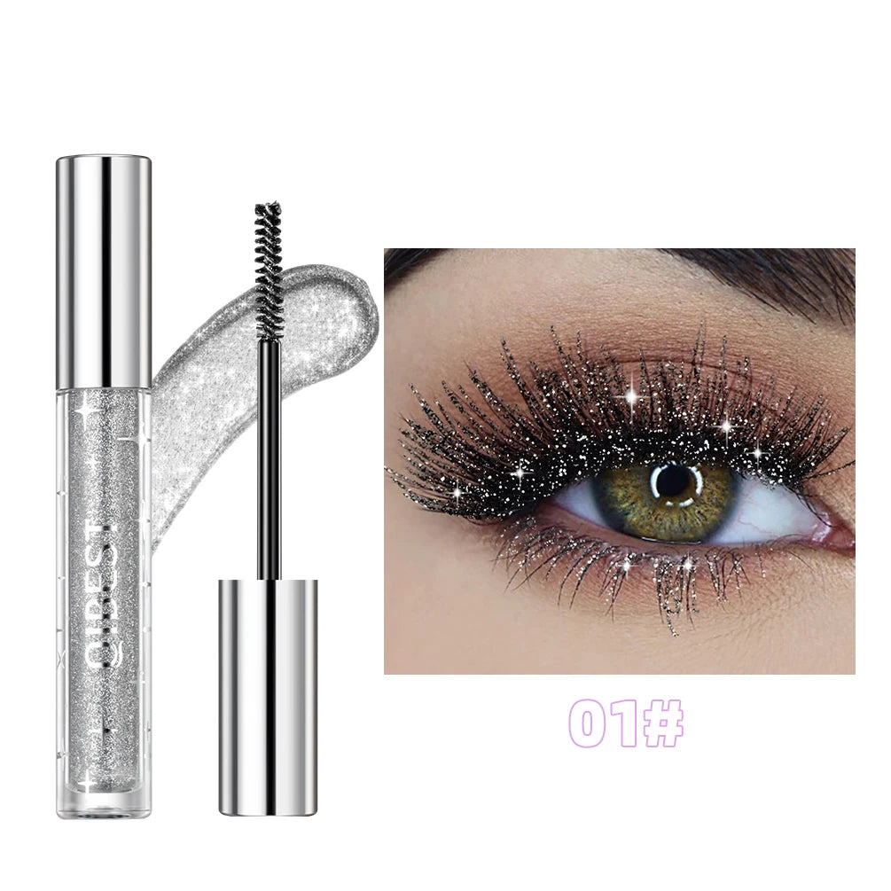 Glitter Mascara – 3 Dazzling Colors for Curled, Shiny, Long‑Lasting Lashes