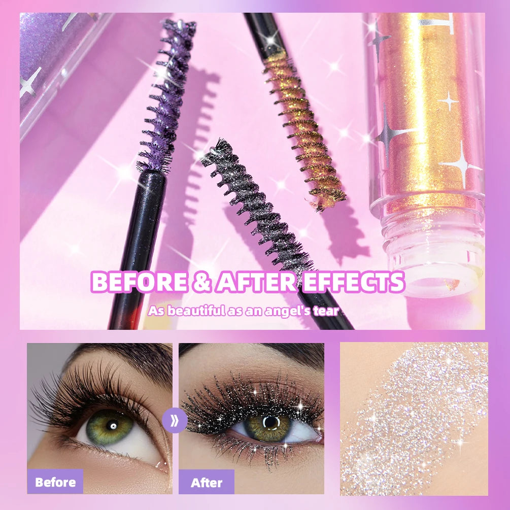 Glitter Mascara – 3 Dazzling Colors for Curled, Shiny, Long‑Lasting Lashes