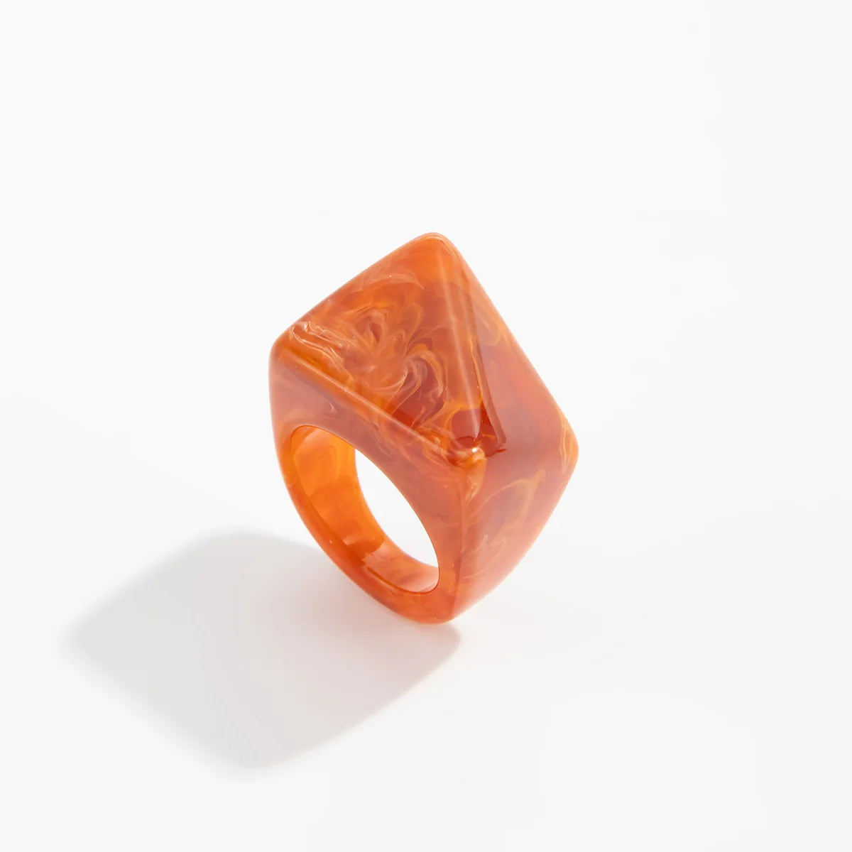 Winter New Vintage Triangle Resin Rings