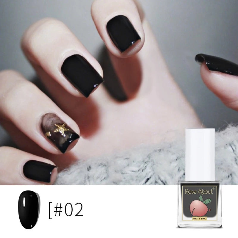 Water-Based Peel-Off Shiny Top Coat – No UV Lamp, Long-Lasting, Gentle Natural Nail Care