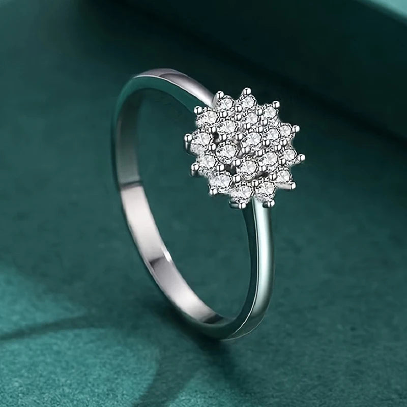 Shiny Flower Rings for Women