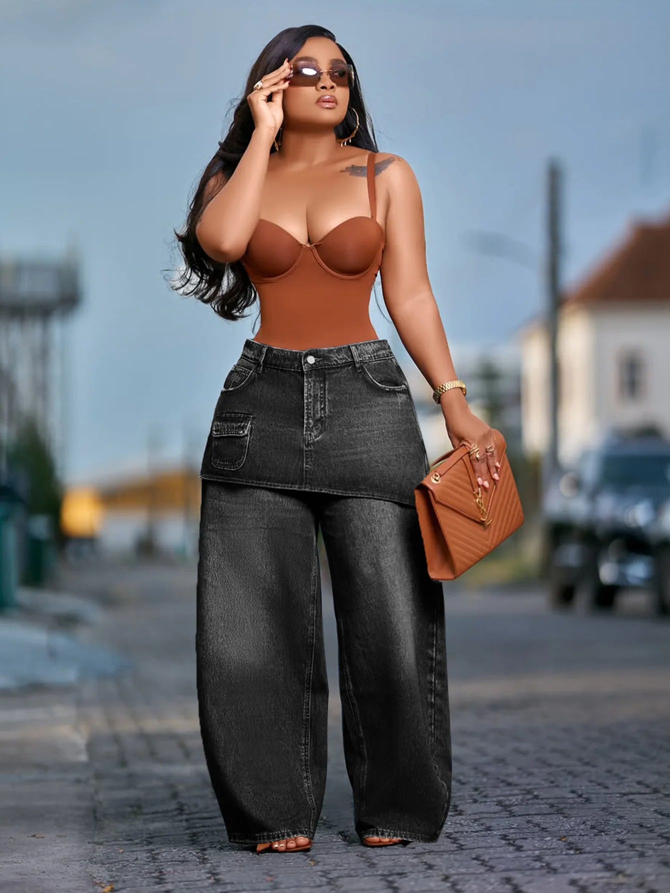 Vintage Wide Leg, High Waist, Slim Fit Straight Trousers for Y2K Streetwear & Elegant Work Looks