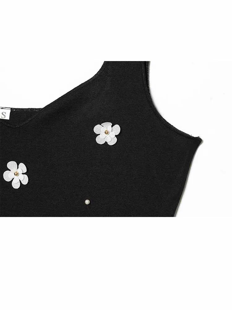 Woman Sweet Flower Backless Midi Dress