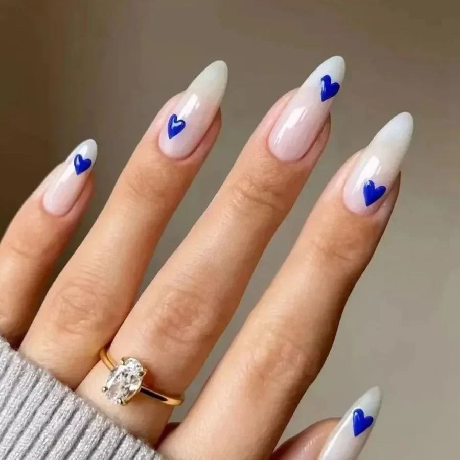 24P/set Medium Long Flat Coffin False Nails