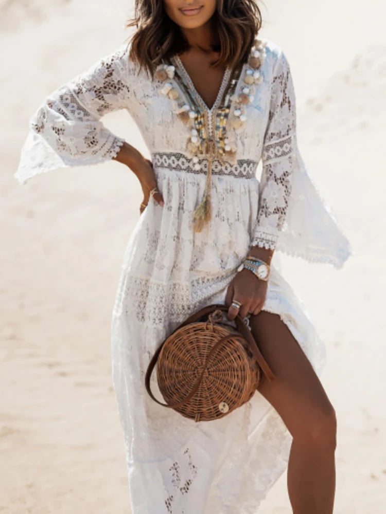 Elegant Lace Maxi Dress