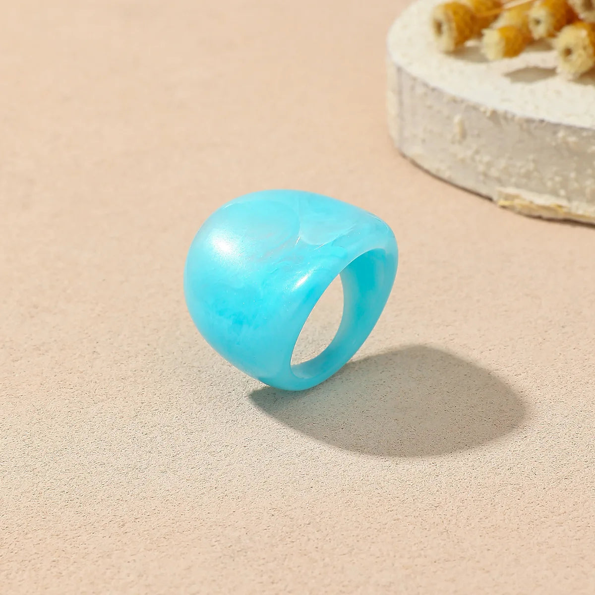 Dopamine Colorful Rings – Bold Geometric Resin Statement Jewelry for Women