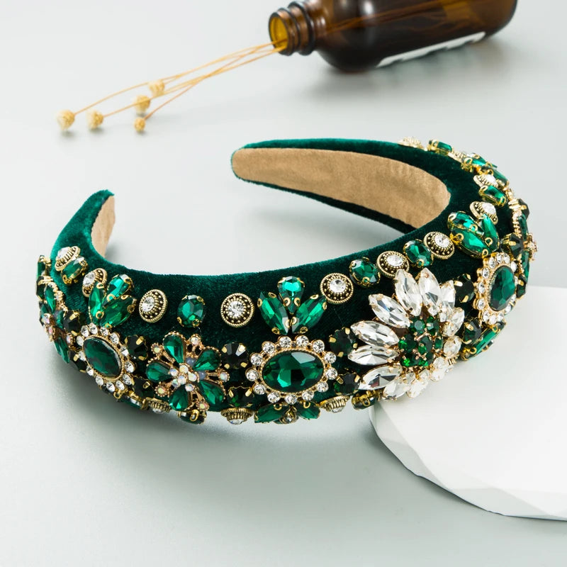 Fashionable and Crafty Velvet Hair Hoops Retro Palace Sponge Thickened Headband