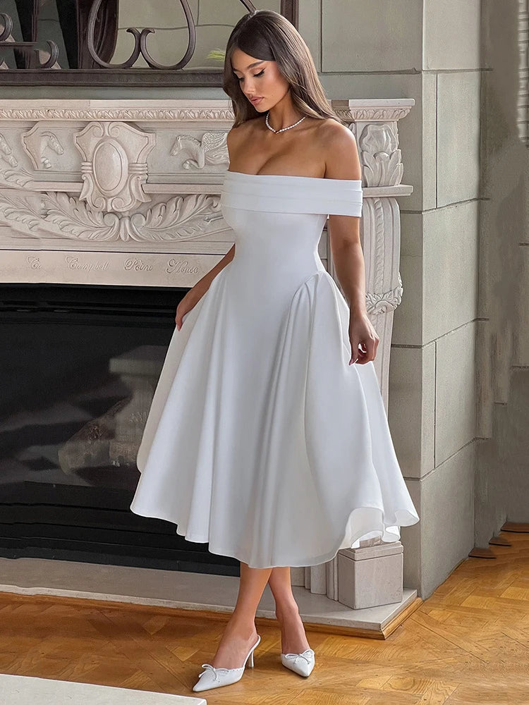 Elegant Strapless High Stretch Tight Long Dress