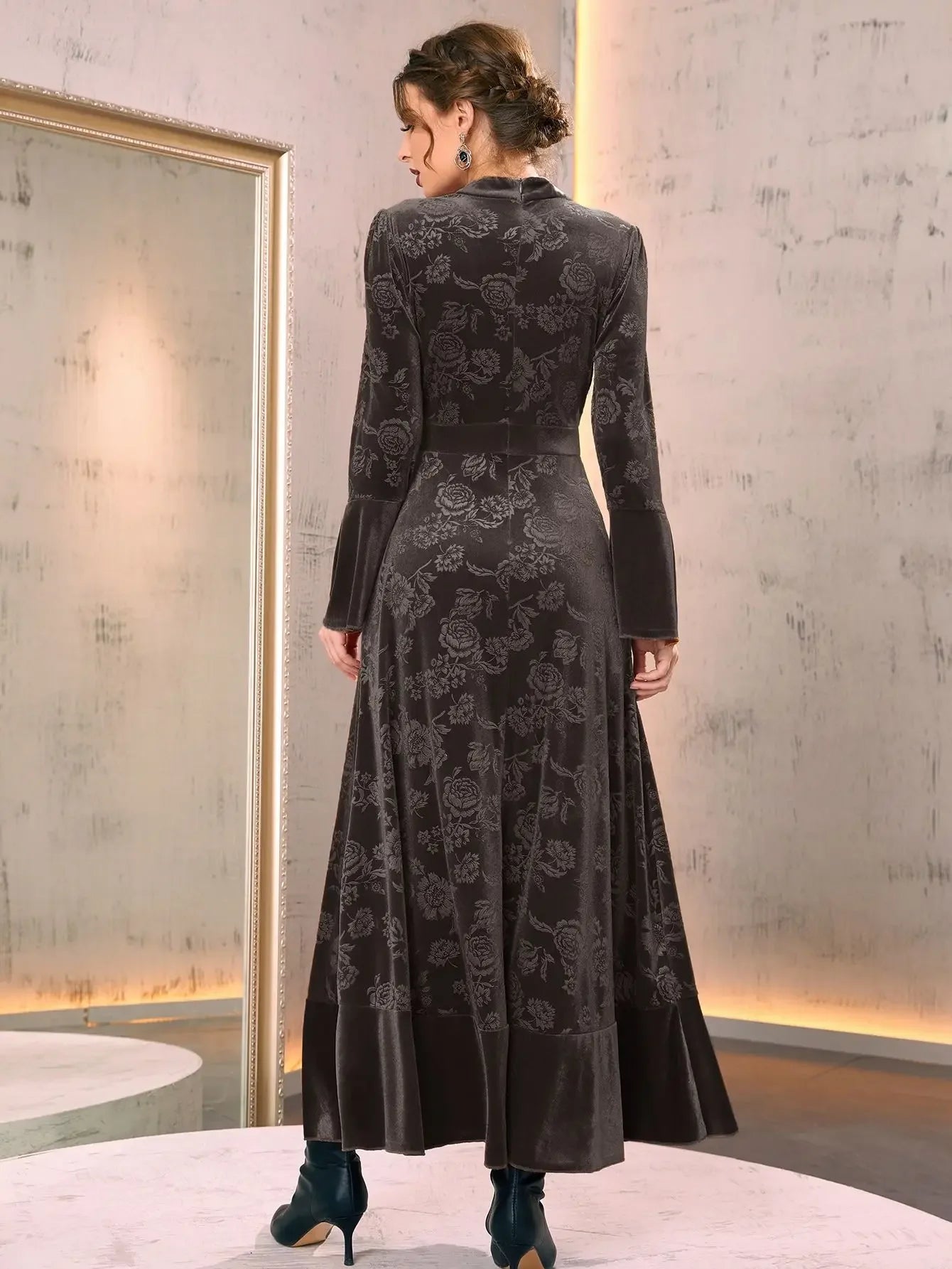 Autumn Winter  Velvet Long Dress