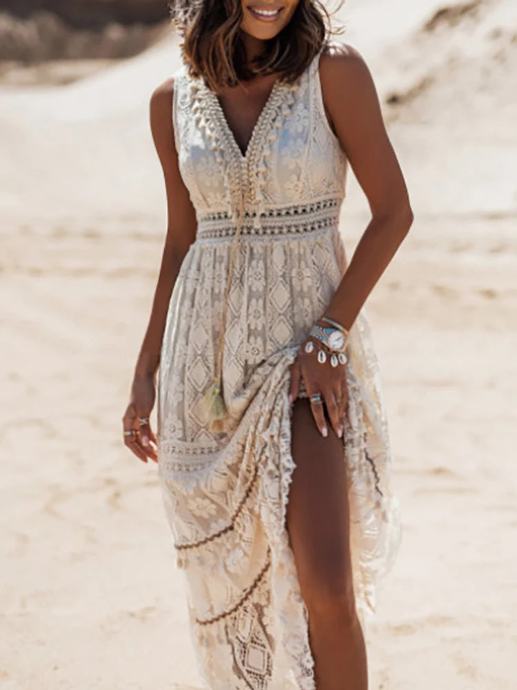 Elegant Lace Maxi Dress