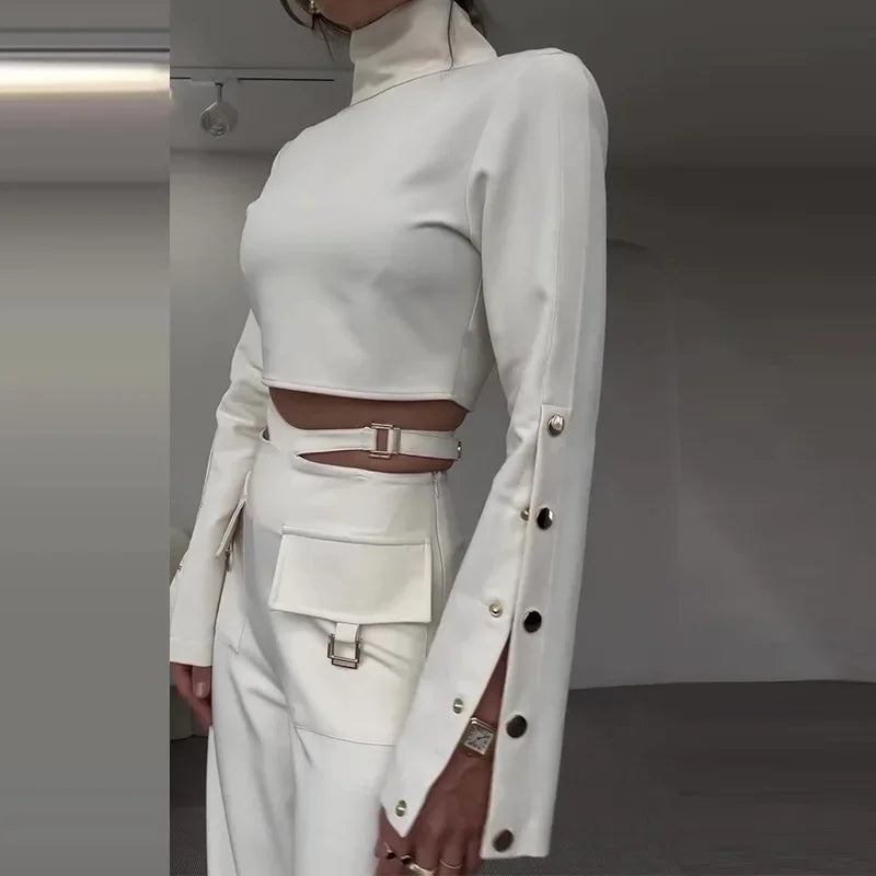 Women’s Elegant Wide-Leg Pant Set