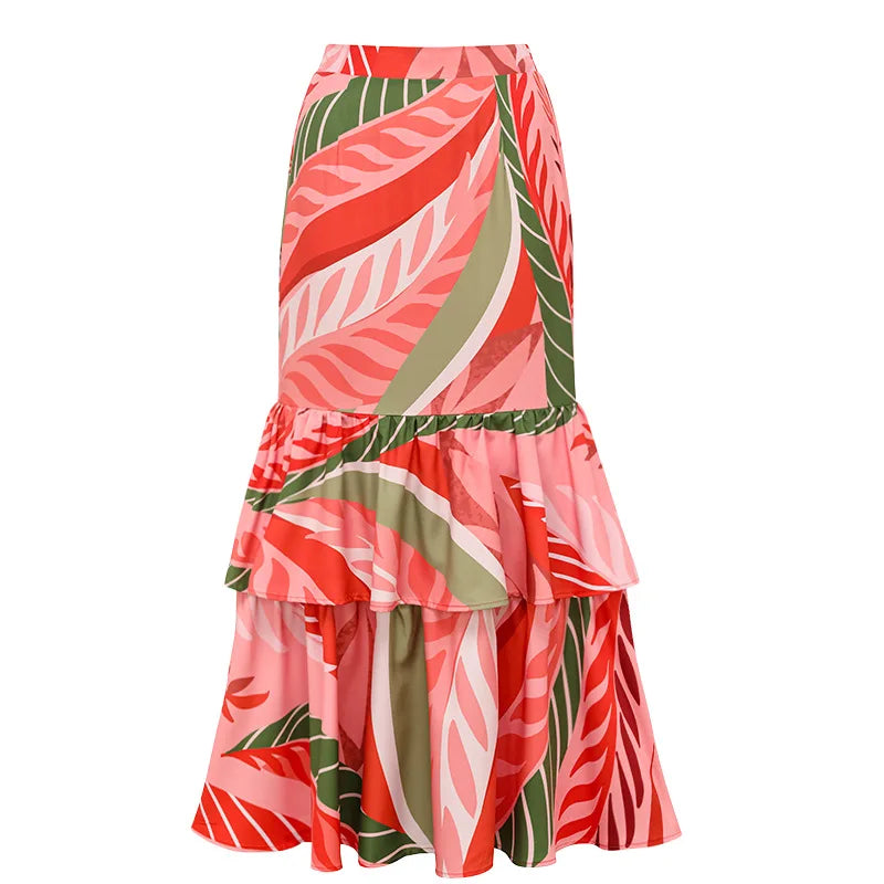 Sexy One Piece Long Sleeve Swimwear And Skirt