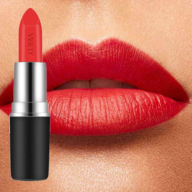 Frosted Velvet Matte Lipstick – 29 Bold Shades, Waterproof & Non‑Fading