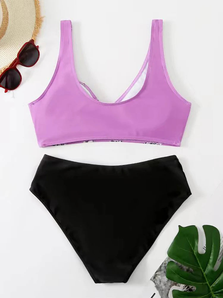 Sexy Stripe Two Piece Bikini Set