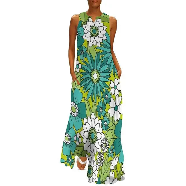 Flower Power Boho Maxi Dress