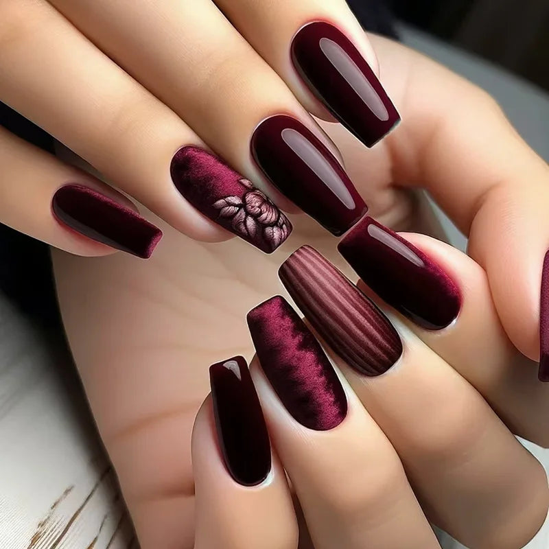 24Pcs Mid-length Ballet False Nails