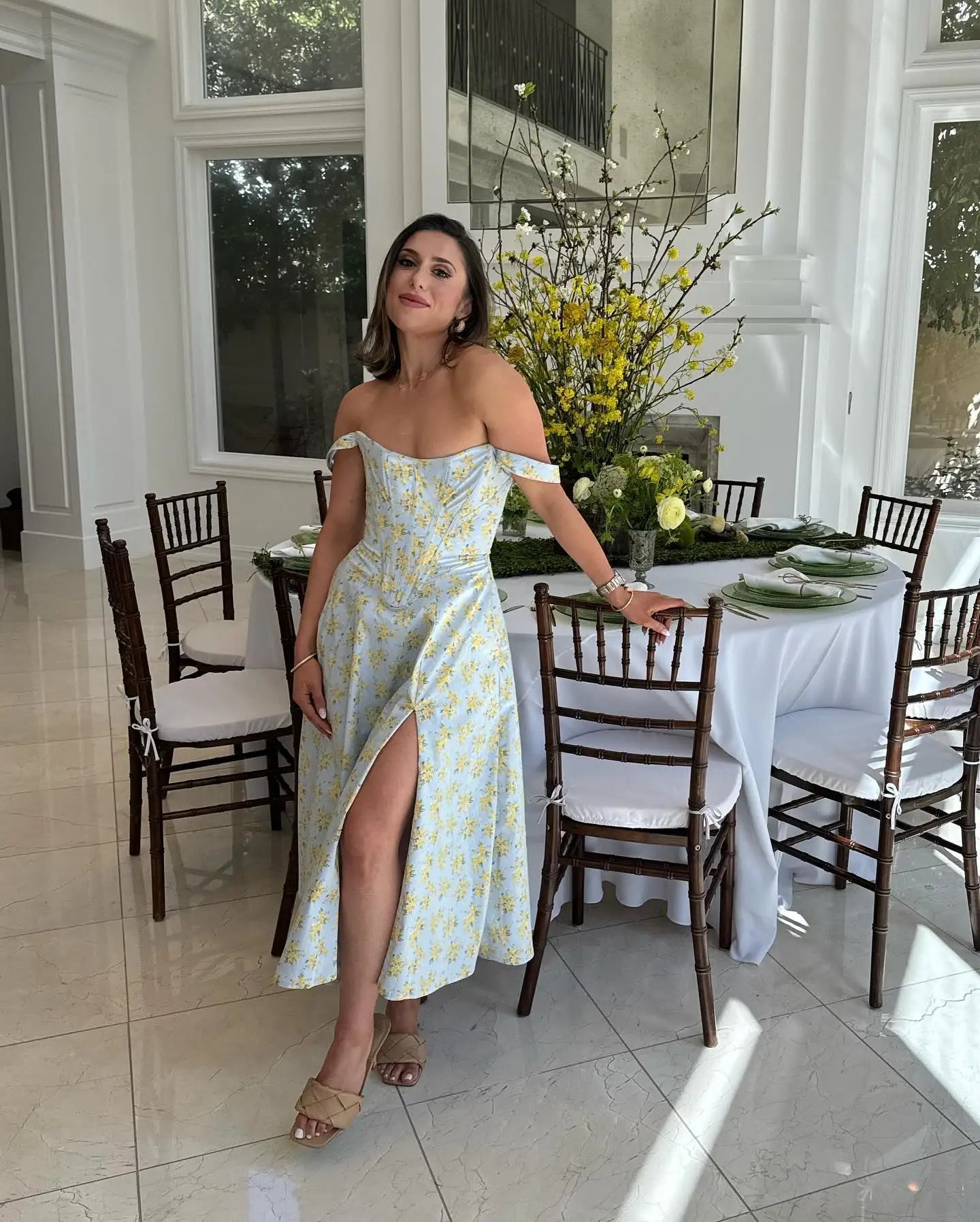 Trendy Green Long Lace Up Beach Dress