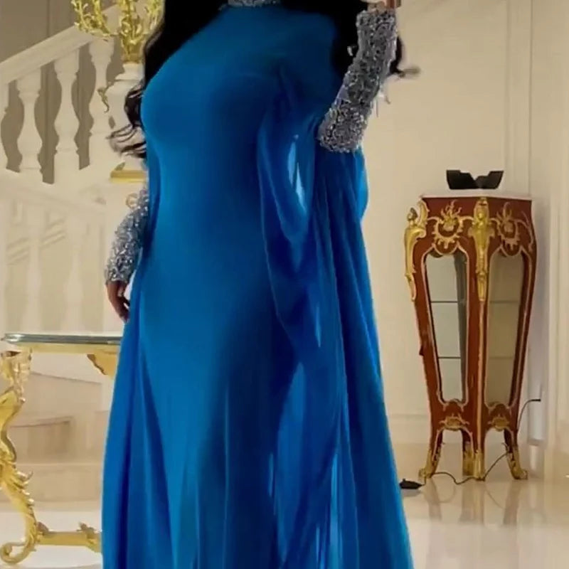 Pure Sexy Style Sequin Decoration Big Swing Maxi Dress