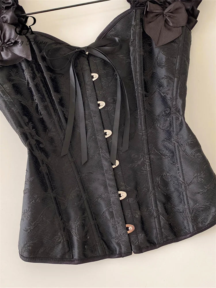 Elegant Puff Sleeve Corset Camisole