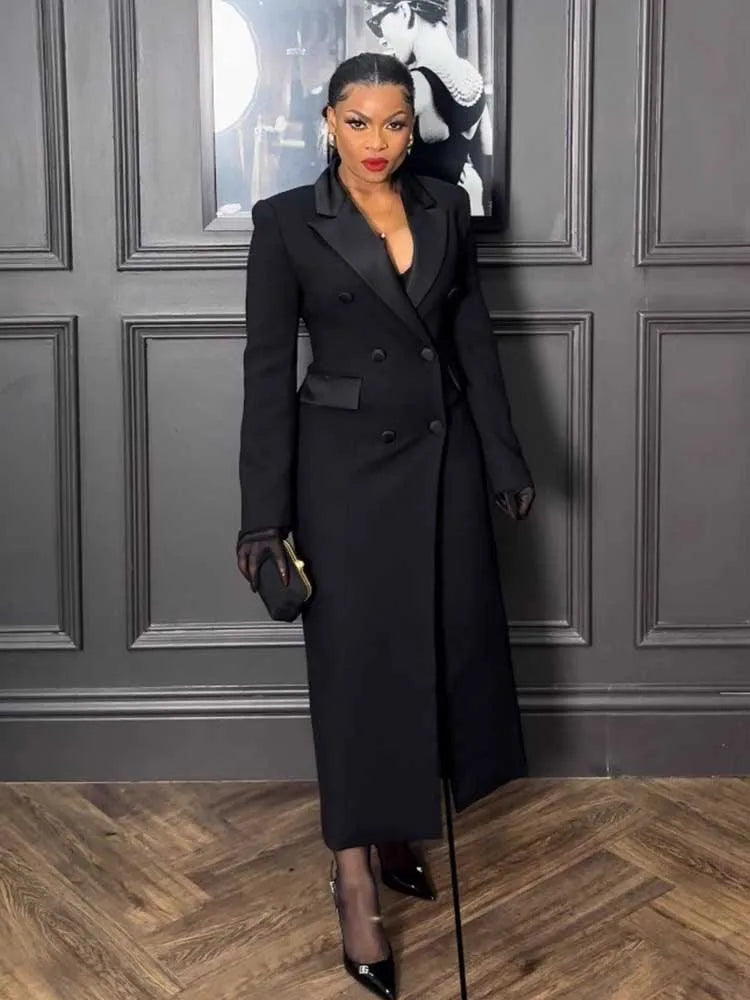 Autumn Winter  Long Sleeve Slimming Waist Blazer Dress