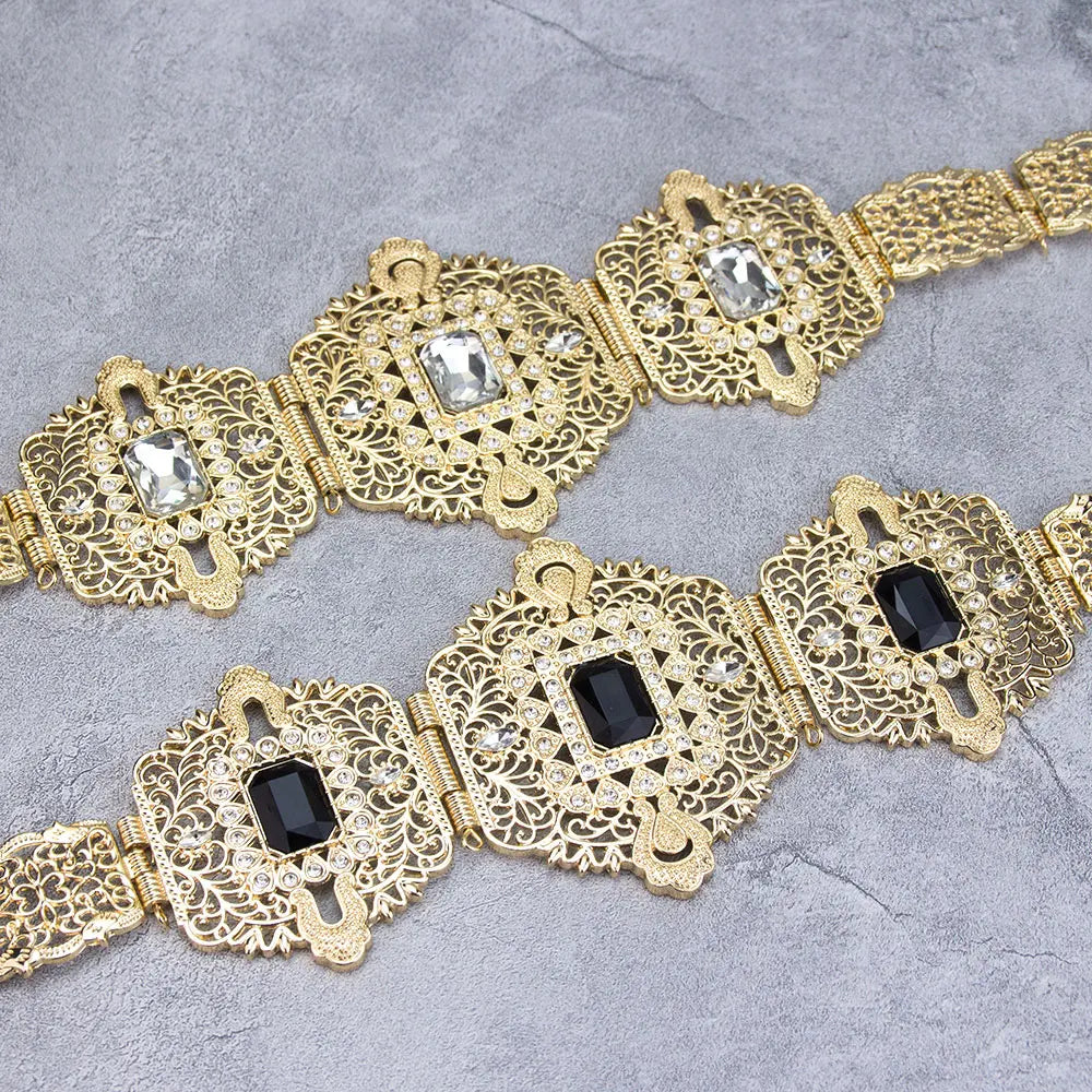 Moroccan Bride Tassel Straps Rope Waist Chain Chic Alloy Belt