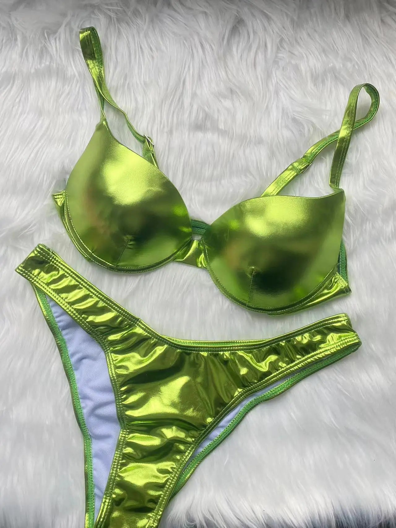 Metallic Push-Up Bikini Set