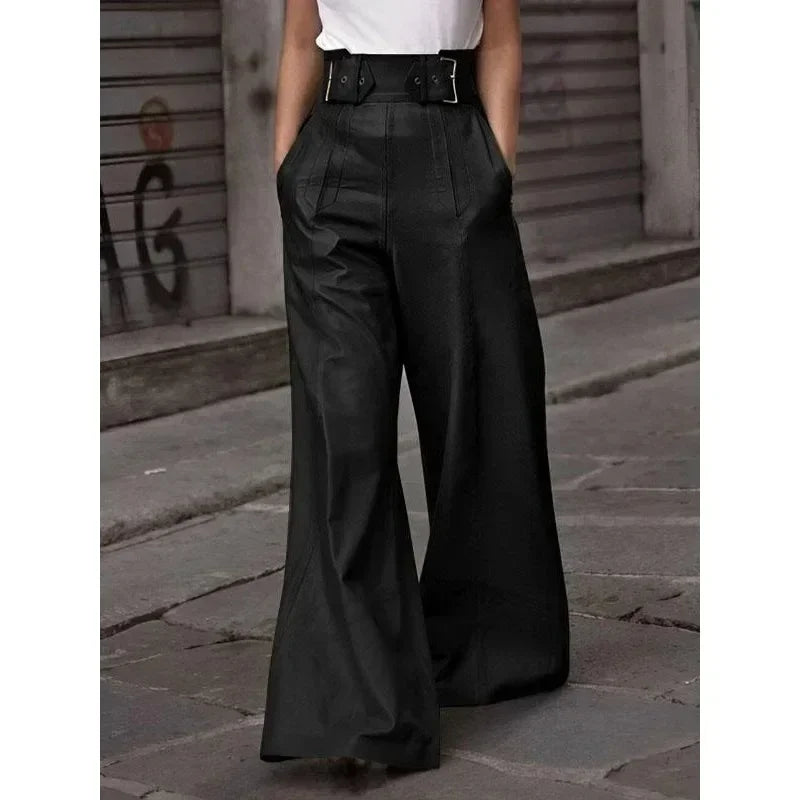 Autumn Winter Faux Pu Long Pants