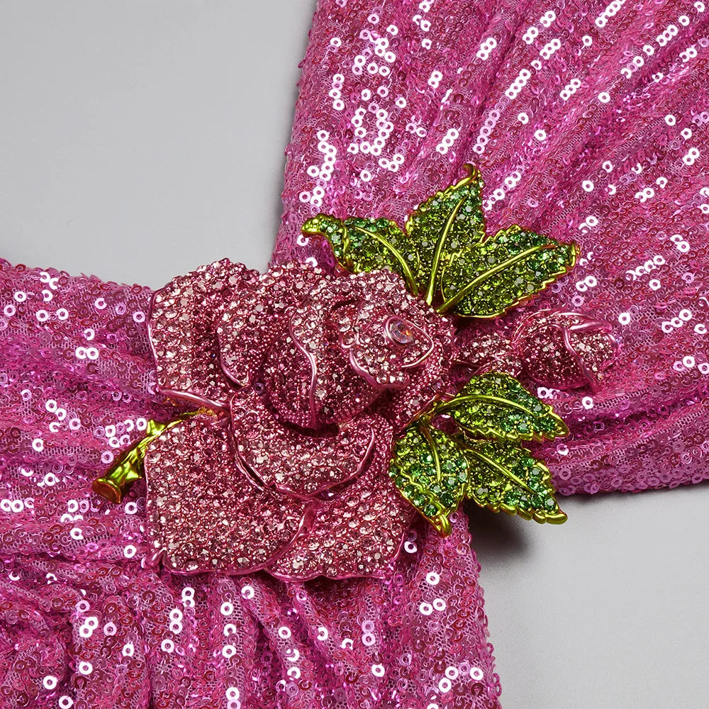 Plunge Sexy Long Sleeves Ankle Length Bodycon Evening Dress