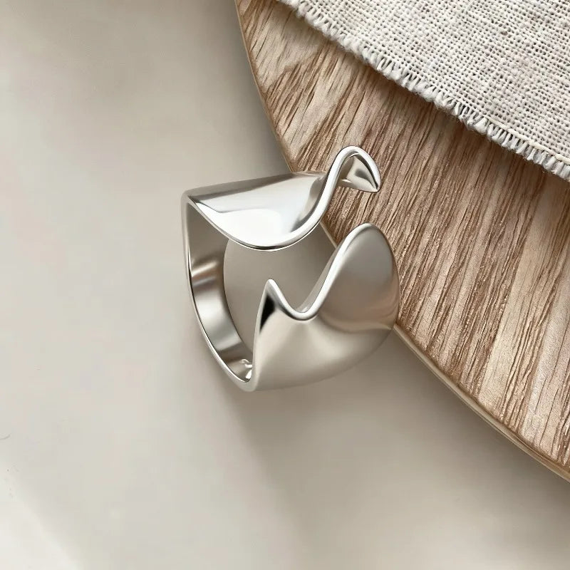925 Sterling Silver Twisted Open Ring