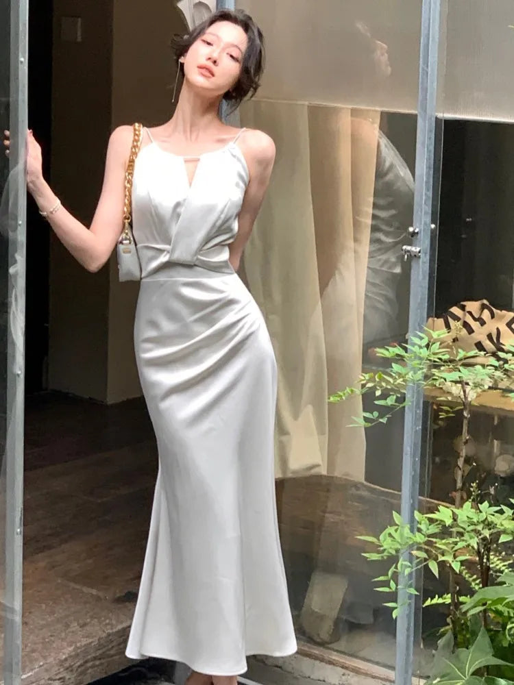 New Summer Elegant Sleeveless Slim Mermaid Dress